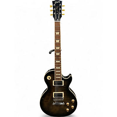 Used Gibson Les Paul Classic Plus Trans Black Solid Body Electric Guitar