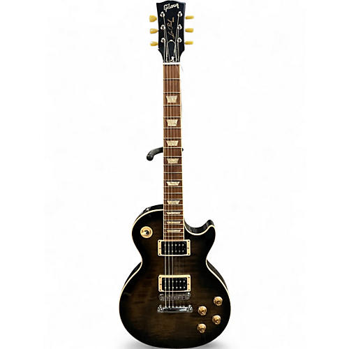 Used Gibson Les Paul Classic Plus Trans Black Solid Body Electric Guitar Trans Black