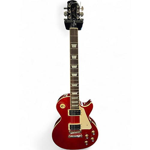 Used Gibson Les Paul Classic Trans Red Solid Body Electric Guitar Trans Red