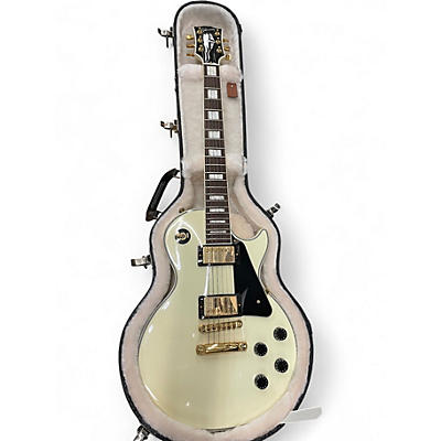 Used Gibson Les Paul Custom Alpine White Solid Body Electric Guitar