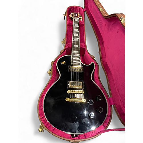 Used Gibson Les Paul Custom Black Solid Body Electric Guitar Black