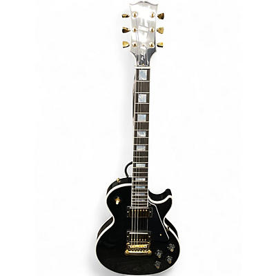Used Gibson Les Paul Custom Black and Gold Solid Body Electric Guitar