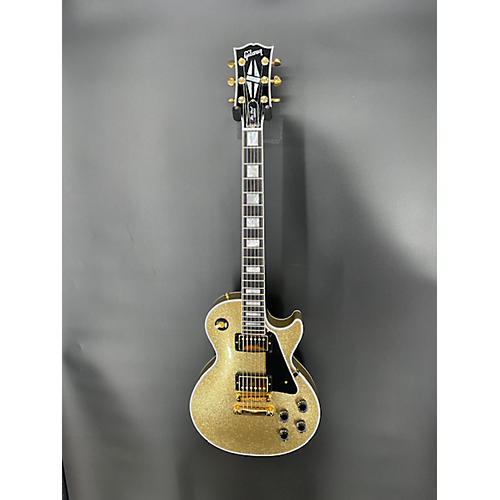 Used Gibson Les Paul Custom GOLD SPARKLE Solid Body Electric Guitar GOLD SPARKLE