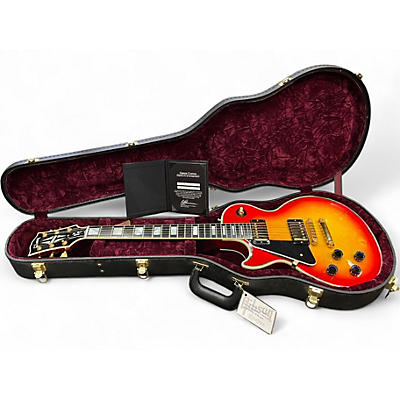 Used Gibson Les Paul Custom Left Handed Cherry Sunburst Electric Guitar