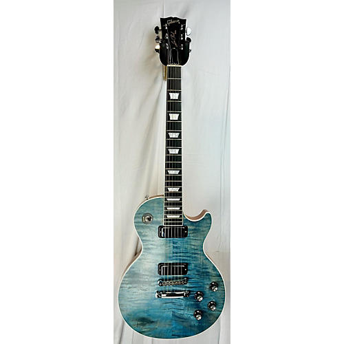 Gibson Used Gibson Les Paul Deluxe Player Plus 2018 Satin Ocean Blue Solid Body Electric Guitar Satin Ocean Blue