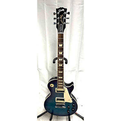 Gibson Used Gibson Les Paul Traditional Pro V Flame Top Blue Burst Solid Body Electric Guitar