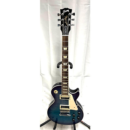 Gibson Used Gibson Les Paul Traditional Pro V Flame Top Blue Burst Solid Body Electric Guitar Blue Burst