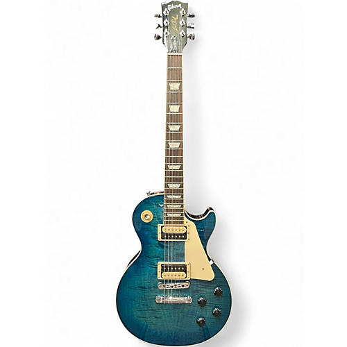 Used Gibson Les Paul Traditional Pro V Flame Top Ocean Water Perimeter Solid Body Electric Guitar Ocean Water Perimeter