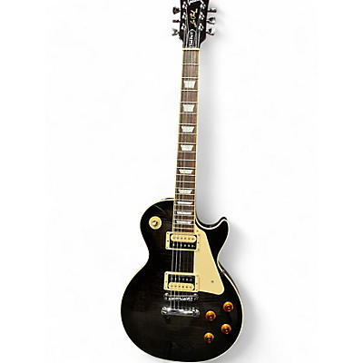 Used Gibson Les Paul Traditional Pro V Trans Black Solid Body Electric Guitar