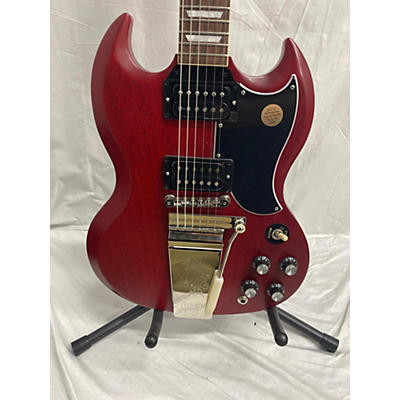 Gibson Used Gibson SG Standard '61 Faded Maestro Vibrola Vintage Cherry Solid Body Electric Guitar