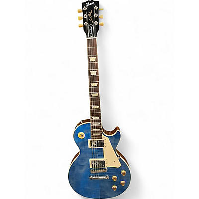 Used Gibson STANDARD '50S LES PAUL FIGURED TOP Blue Ghost Flames Solid Body Electric Guitar