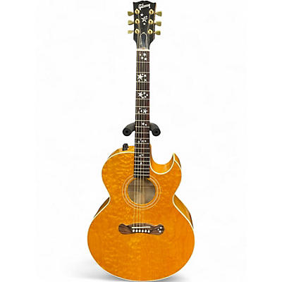 Used Gibson STARBURST Natural Acoustic Electric Guitar
