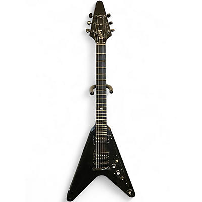 Used Gibson flying v gothic Satin Black Solid Body Electric Guitar