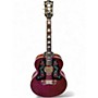 Used Gibson sj200 rose Red Acoustic Electric Guitar Red