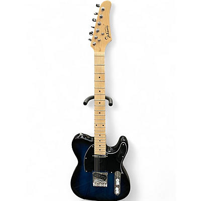 Used Glarry 6 STRING BLUE BURST Solid Body Electric Guitar