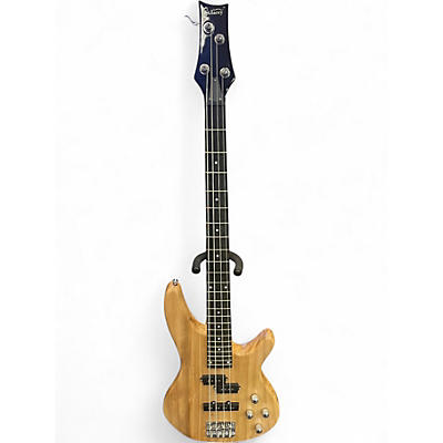 Used Glarry BASS Natural Electric Bass Guitar