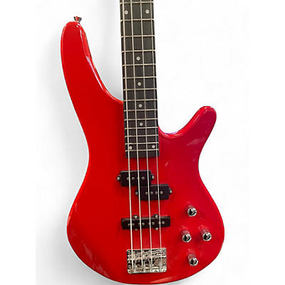 Used Glarry BASS Red Electric Bass Guitar