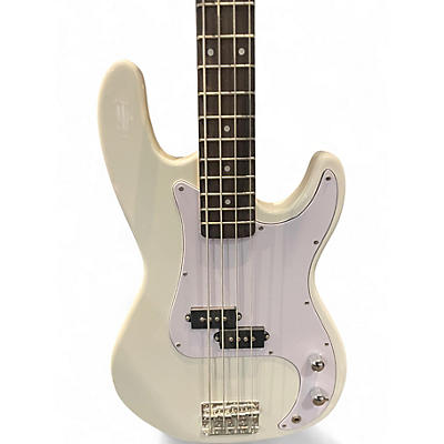 Used Glarry Bass White Electric Bass Guitar