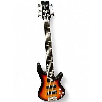 Used Glarry GIB 2 Color Sunburst Electric Bass Guitar