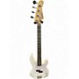 Used Glarry GP White Electric Bass Guitar White