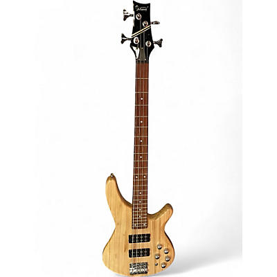 Used Glarry HH natural Electric Bass Guitar
