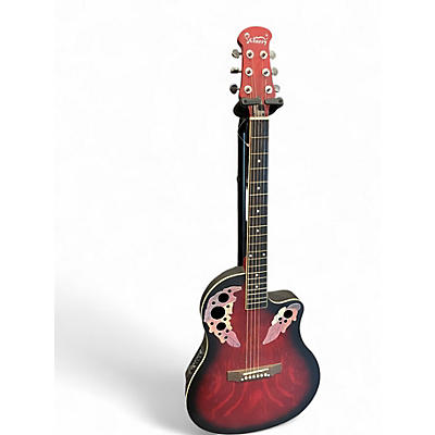 Used Glarry "O" Style 2 Color Sunburst Acoustic Electric Guitar