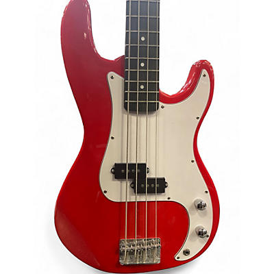 Used Glarry P STYLE BASS Red Electric Bass Guitar