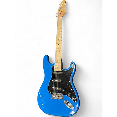 Used Glarry S-Style SSS Blue Solid Body Electric Guitar