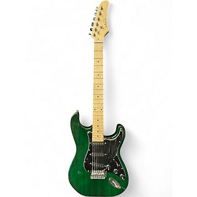 Used Glarry Stratocaster Green Solid Body Electric Guitar