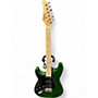 Used Glarry double cutaway electric LH Trans Green Solid Body Electric Guitar Trans Green