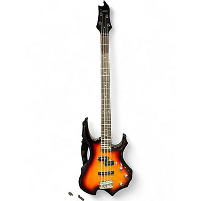 Used Glarry electric bass 2 Color Sunburst Electric Bass Guitar