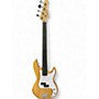Used Glarry fretless Natural Electric Bass Guitar Natural