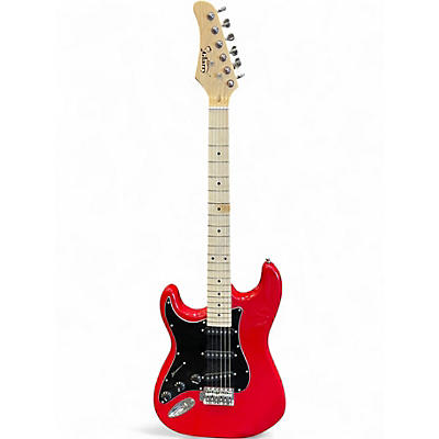 Used Glarry gst Candy Apple Red Solid Body Electric Guitar