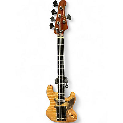 Used Glasstone Custom 5 Natural Electric Bass Guitar