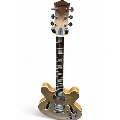 Used Glen Burton Double Cut Vintage Natural Hollow Body Electric Guitar