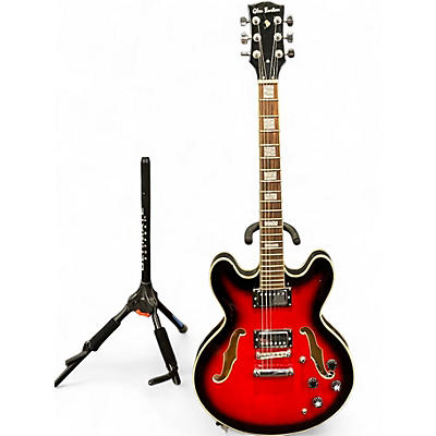 Used Glen Burton GE 335 Red Hollow Body Electric Guitar