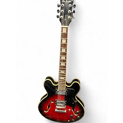 Used Glen Burton MEMPHIS REDBURST Hollow Body Electric Guitar