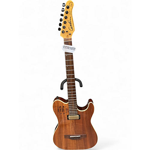 Used Godin 40th Anniversary Acousticaster Natural Acoustic Electric Guitar Natural