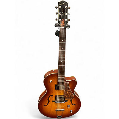Used Godin 5th Avenue CW Kingpin 2 HB Cognac Burst Hollow Body Electric Guitar