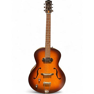 Used Godin 5th Avenue Kingpin P90 Left Handed Cognac Burst Hollow Body Electric Guitar