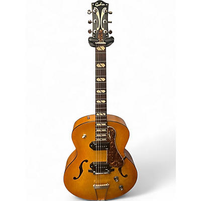 Used Godin 5th Avenue P90 Harvest Gold Amber Hollow Body Electric Guitar