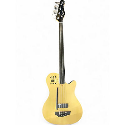 Used Godin A4 Ulta fretless Natural Electric Bass Guitar