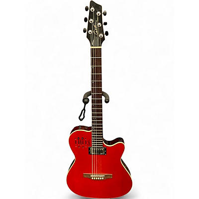 Used Godin A6 Ultra Candy Apple Red Acoustic Electric Guitar