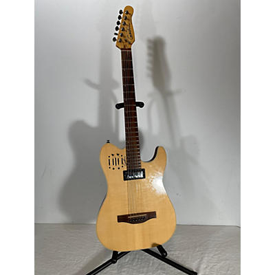 Godin Used Godin Acousticaster Delux Natural Acoustic Electric Guitar