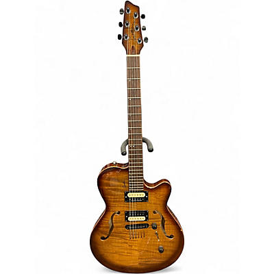 Used Godin Flat Five Lightburst Solid Body Electric Guitar