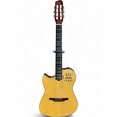 Used Godin Multiac Left Handed Natural Nylon String Acoustic Guitar