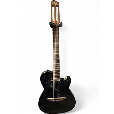 Used Godin Multiac MUNDIAL GLOSS BLACK Classical Acoustic Electric Guitar