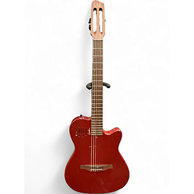 Used Godin Multiac mundial  Aztec red Classical Acoustic Electric Guitar
