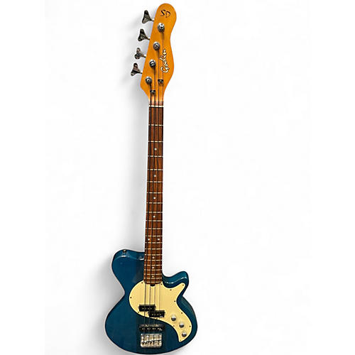 Used Godin SD4 Blue Electric Bass Guitar Blue