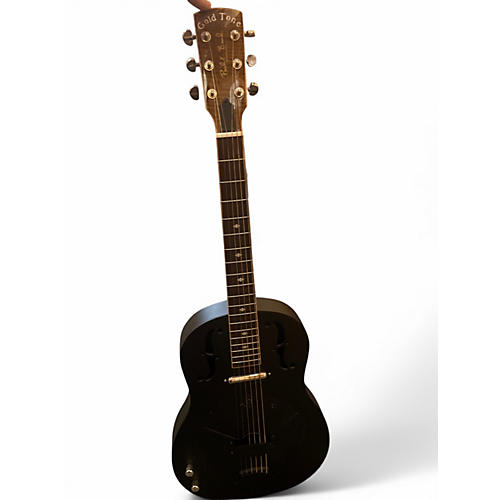 Used Gold Tone GRE/L Black Acoustic Electric Guitar Black